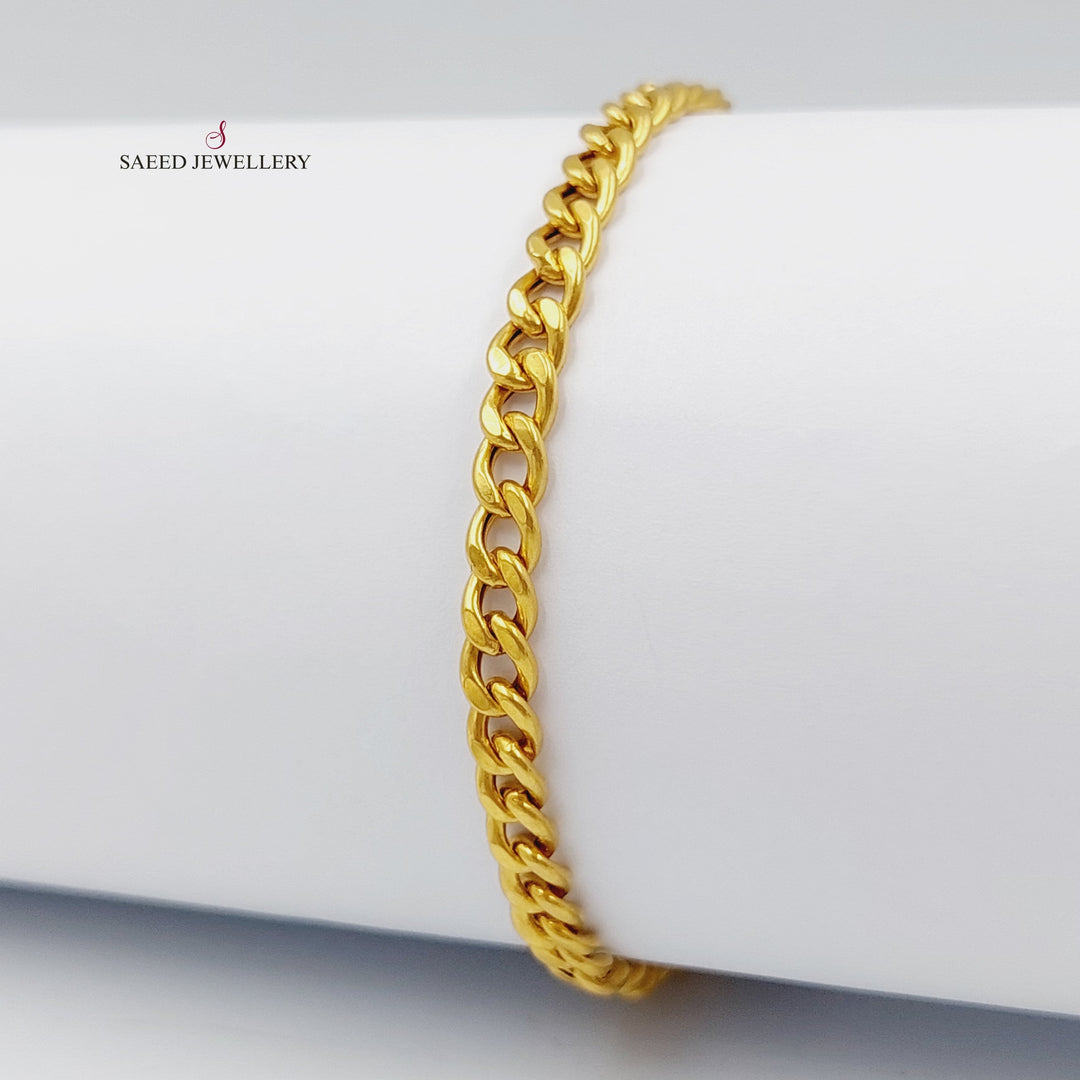 21K Gold Chain Bracelet by Saeed Jewelry - Image 7