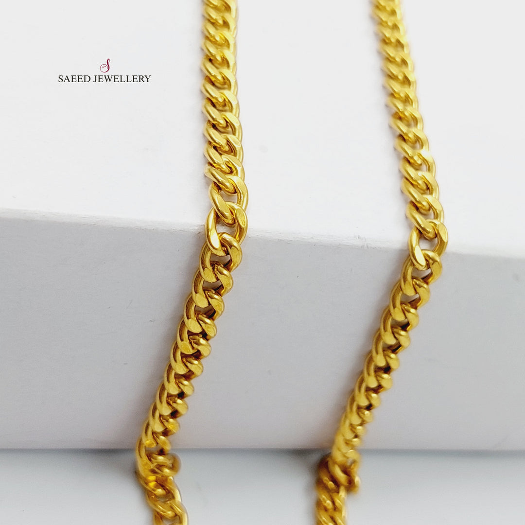 21K Gold Chain Bracelet by Saeed Jewelry - Image 4