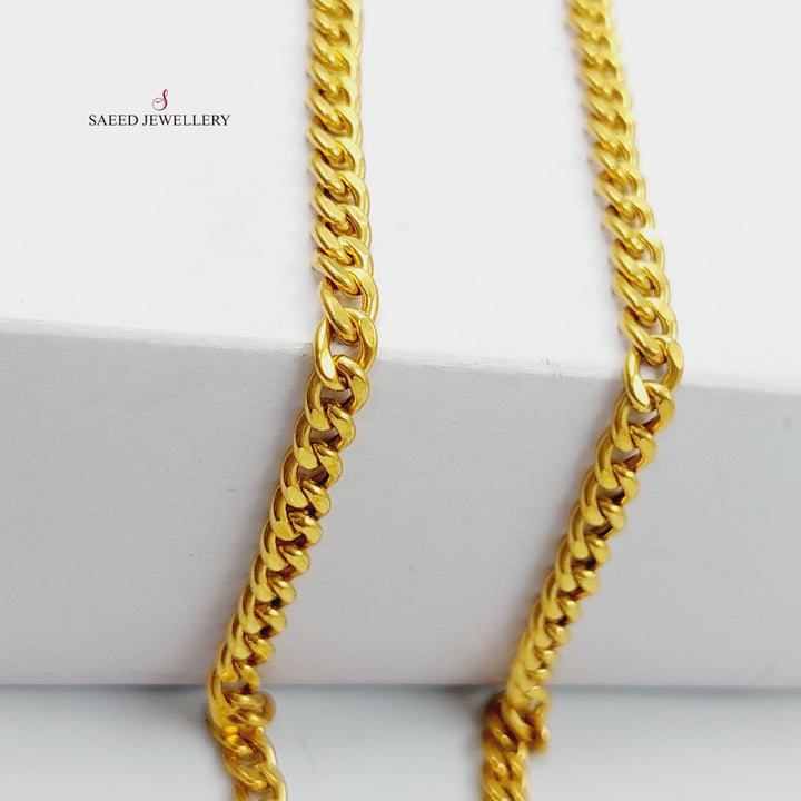 21K Gold Chain Bracelet by Saeed Jewelry - Image 4