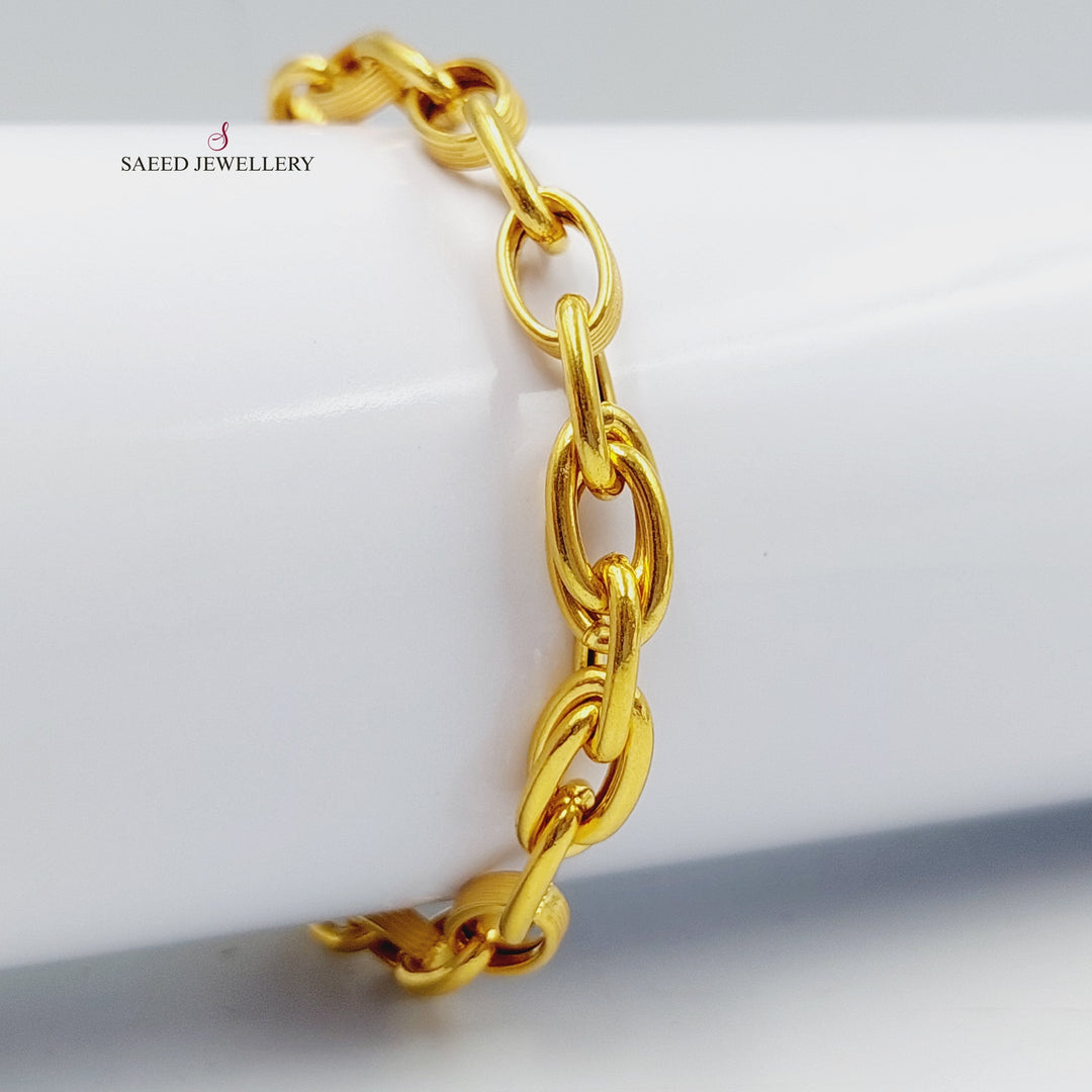 21K Gold Chain Bracelet by Saeed Jewelry - Image 1