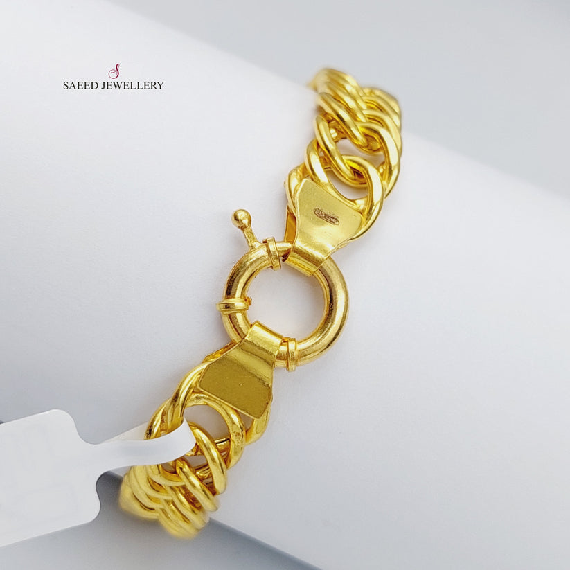 21K Gold Chain Bracelet by Saeed Jewelry - Image 3