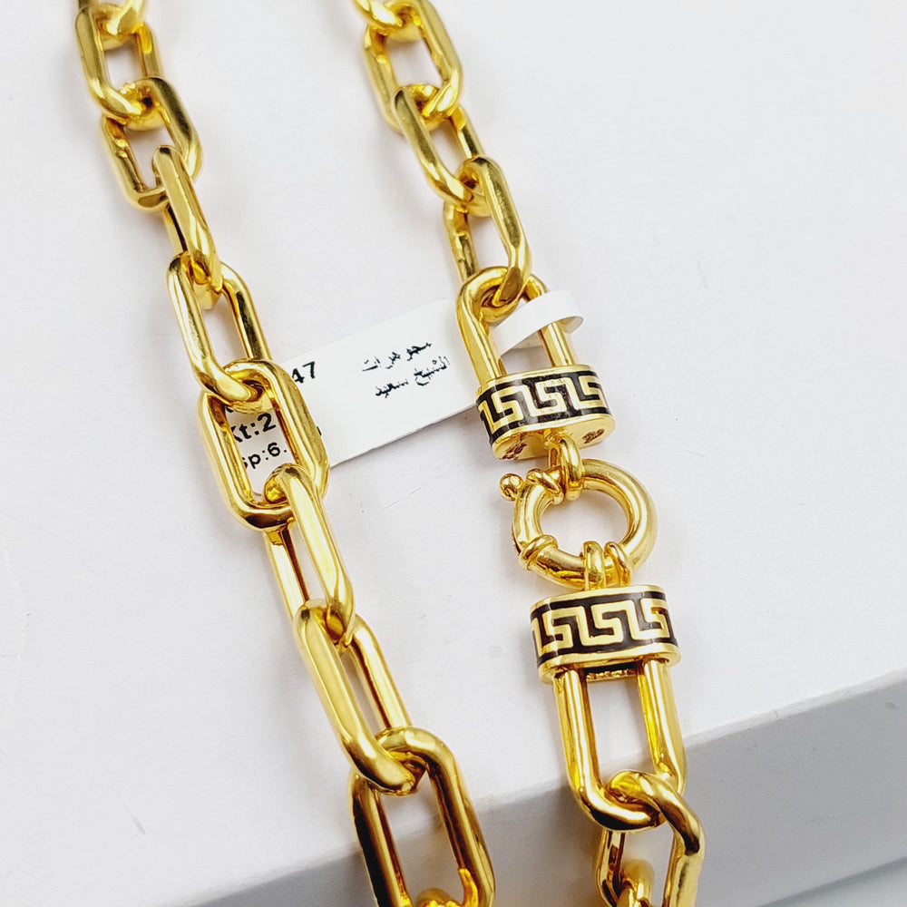 21K Gold Chain Bracelet by Saeed Jewelry - Image 2