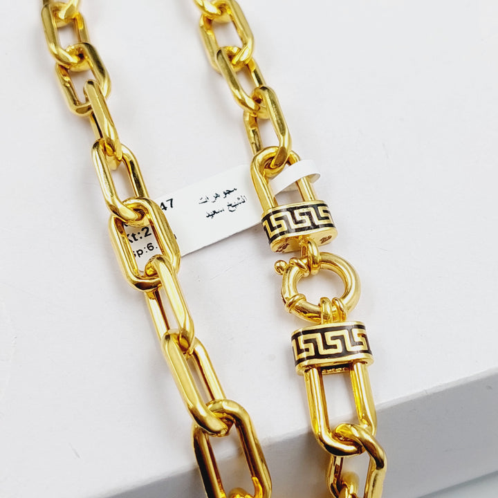 21K Gold Chain Bracelet by Saeed Jewelry - Image 2