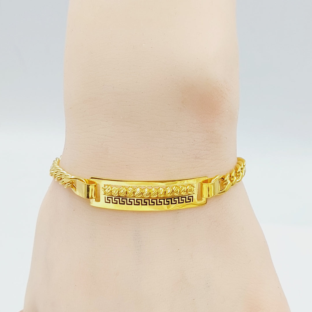 21K Gold Chain Bracelet by Saeed Jewelry - Image 3