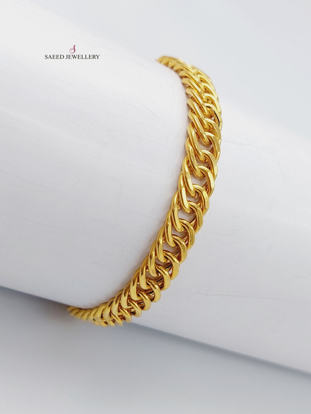 21K Gold Chain Bracelet by Saeed Jewelry - Image 2