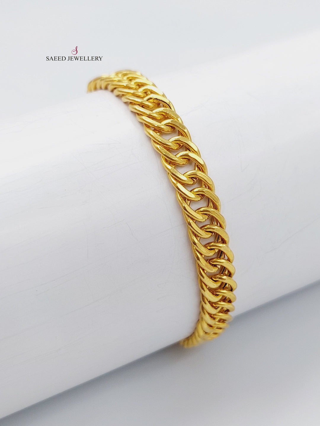 21K Gold Chain Bracelet by Saeed Jewelry - Image 3