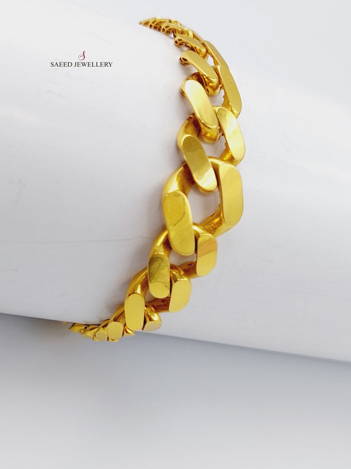 21K Gold Chain Bracelet by Saeed Jewelry - Image 5