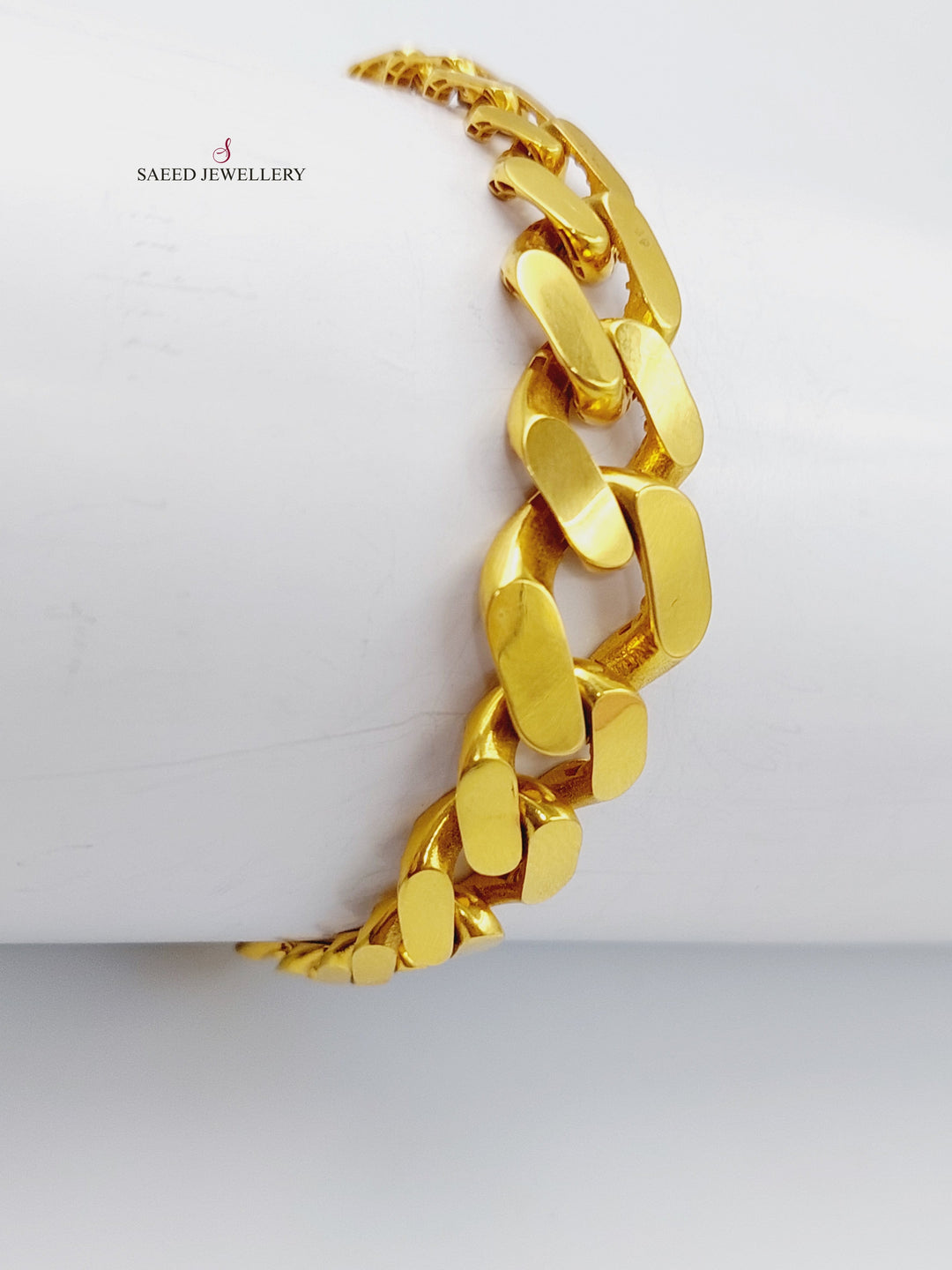 21K Gold Chain Bracelet by Saeed Jewelry - Image 4