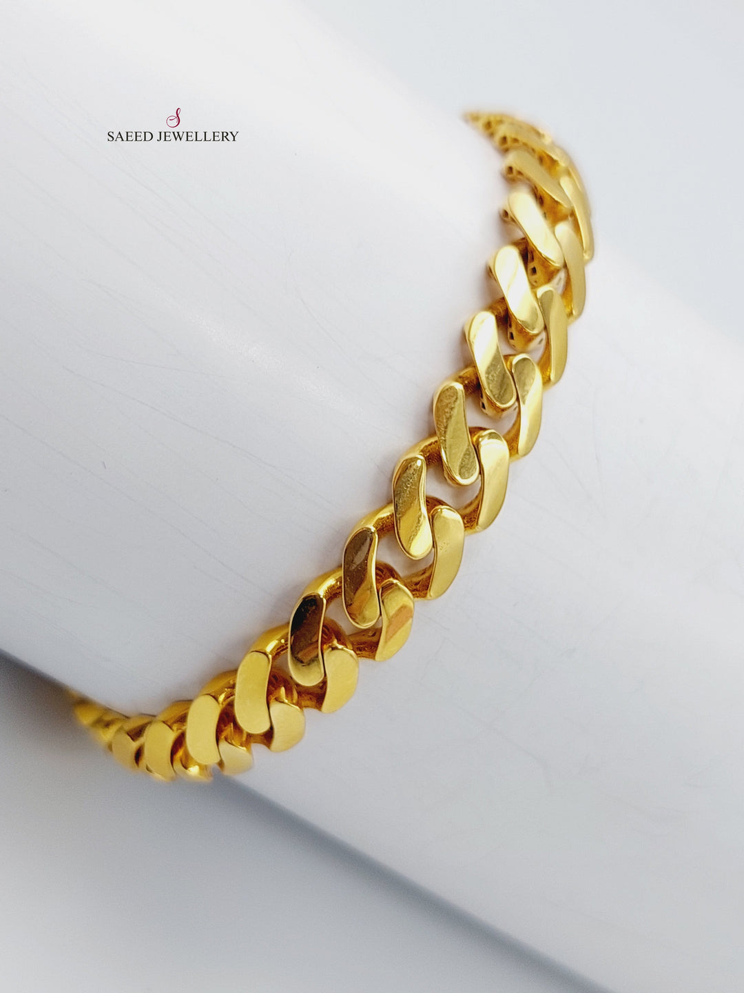 21K Gold Chain Bracelet by Saeed Jewelry - Image 4