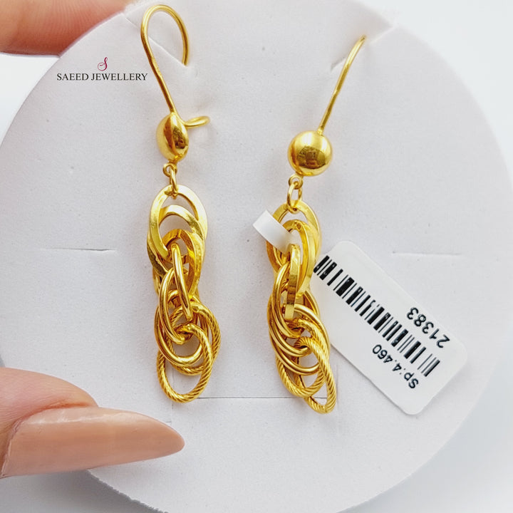 21K Gold Chain Earrings by Saeed Jewelry - Image 1