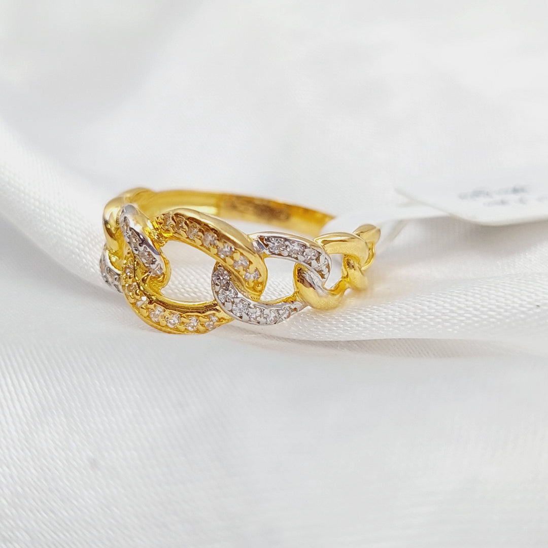 21K Gold Chain Ring by Saeed Jewelry - Image 3