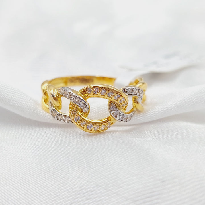 21K Gold Chain Ring by Saeed Jewelry - Image 1