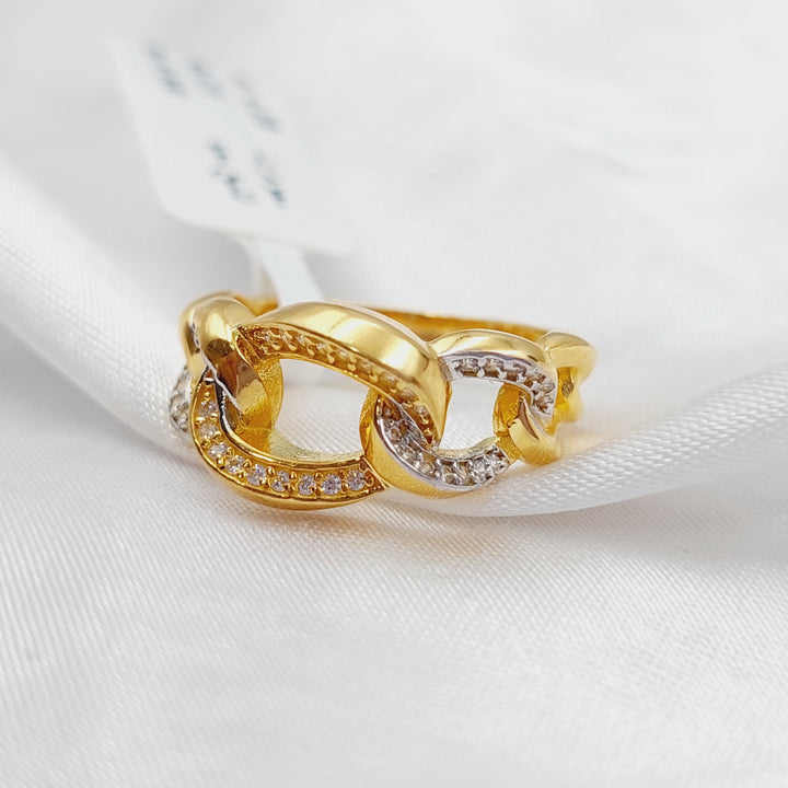 21K Gold Chain Ring by Saeed Jewelry - Image 3