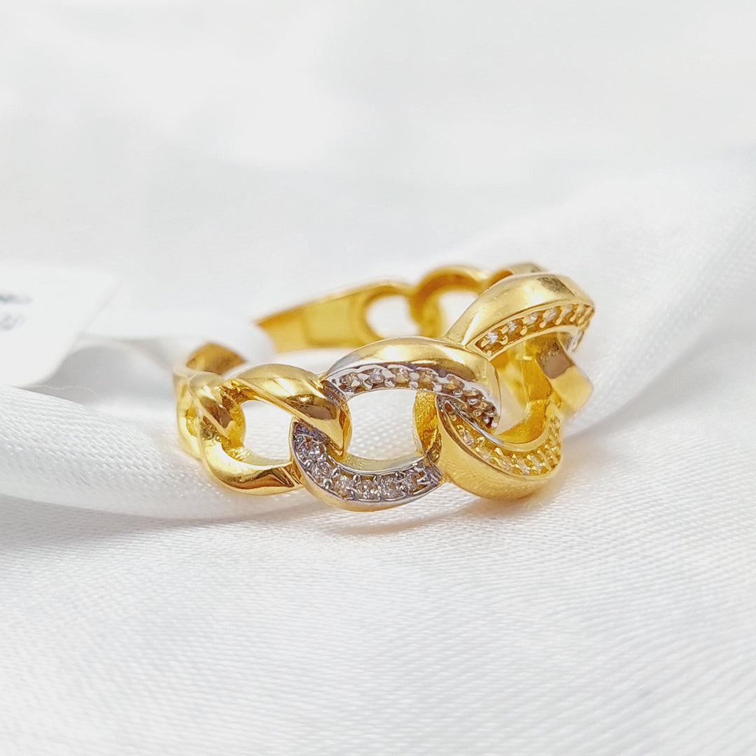 21K Gold Chain Ring by Saeed Jewelry - Image 1