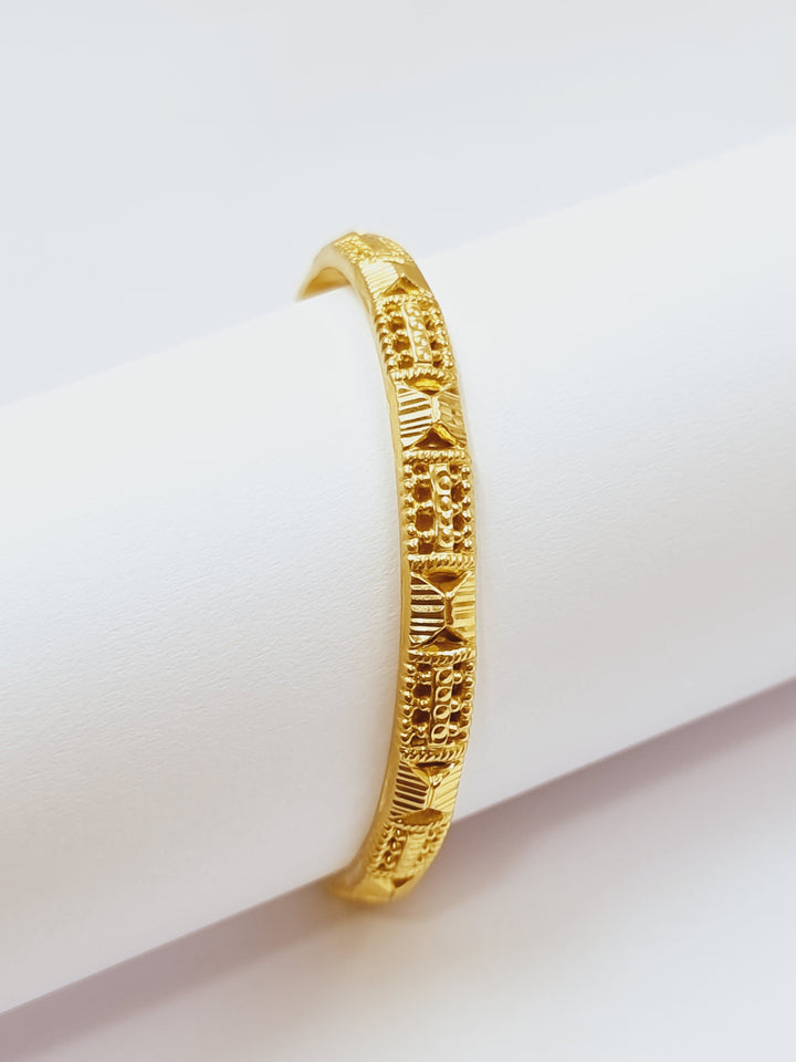 21K Gold Children's Bangle of children by Saeed Jewelry - Image 7