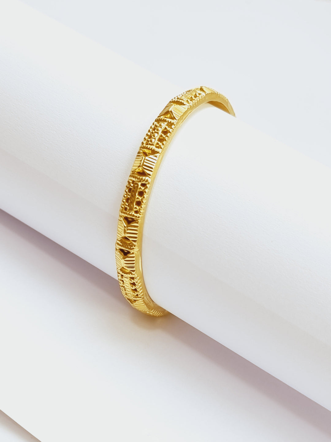 21K Gold Children's Bangle of children by Saeed Jewelry - Image 4