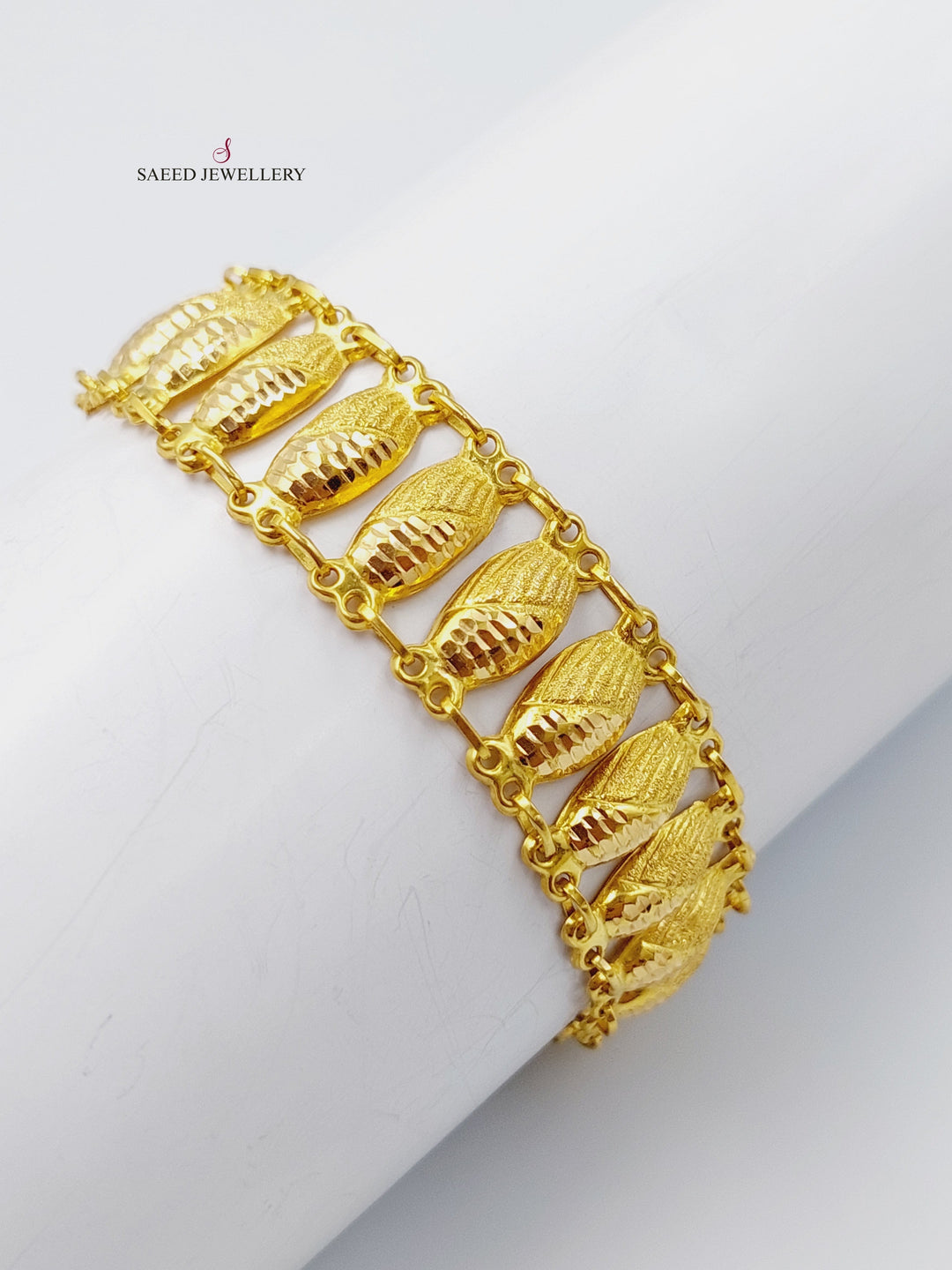 21K Gold Clasic Bracelet by Saeed Jewelry - Image 4