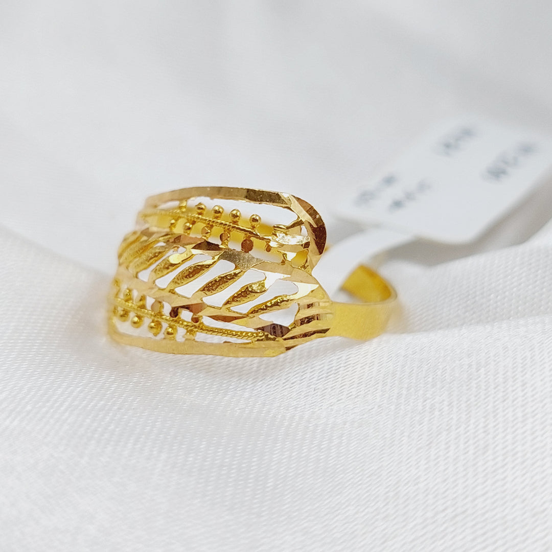 21K Gold Classic Ring by Saeed Jewelry - Image 3