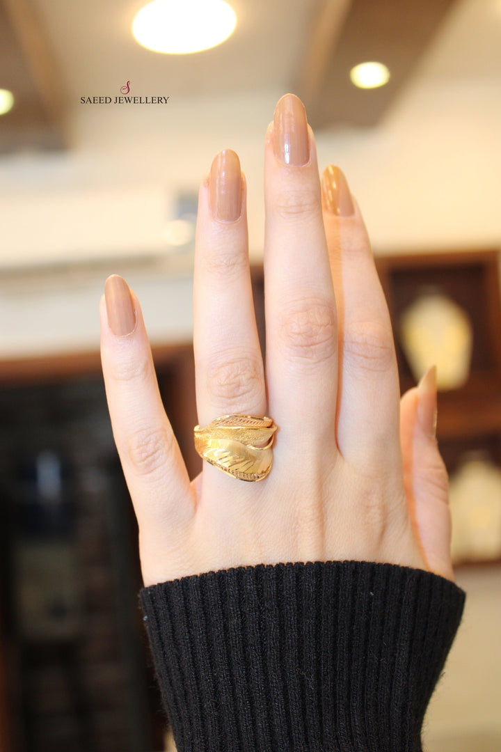 21K Gold Classic Ring by Saeed Jewelry - Image 3