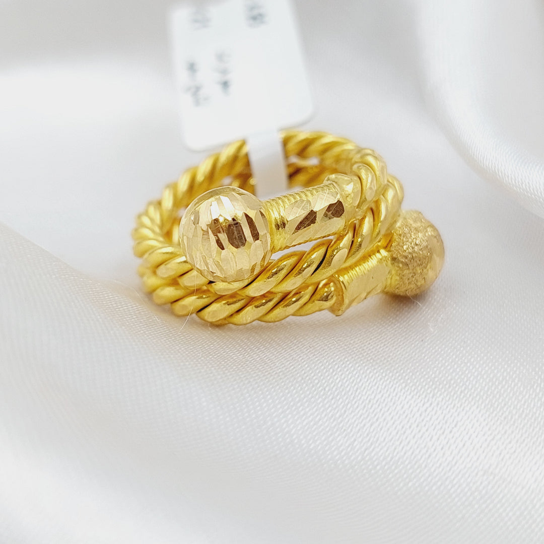 21K Gold Classic Ring by Saeed Jewelry - Image 4