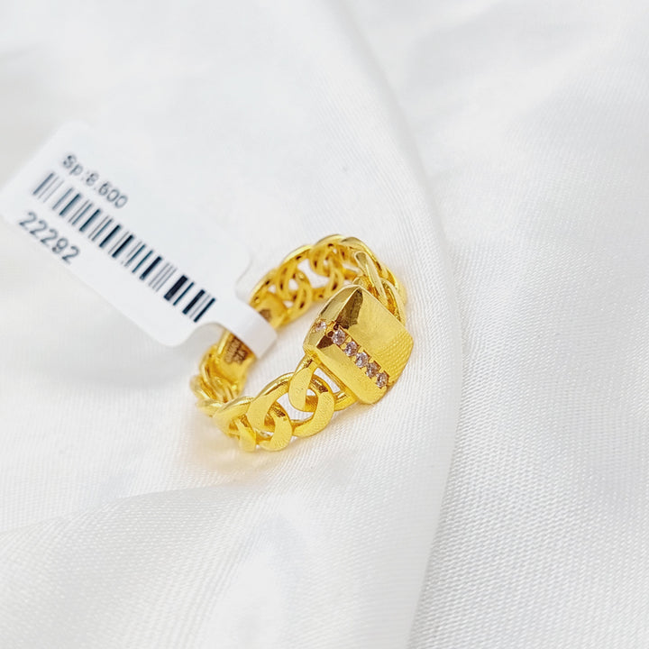 21K Gold Classic Ring by Saeed Jewelry - Image 4