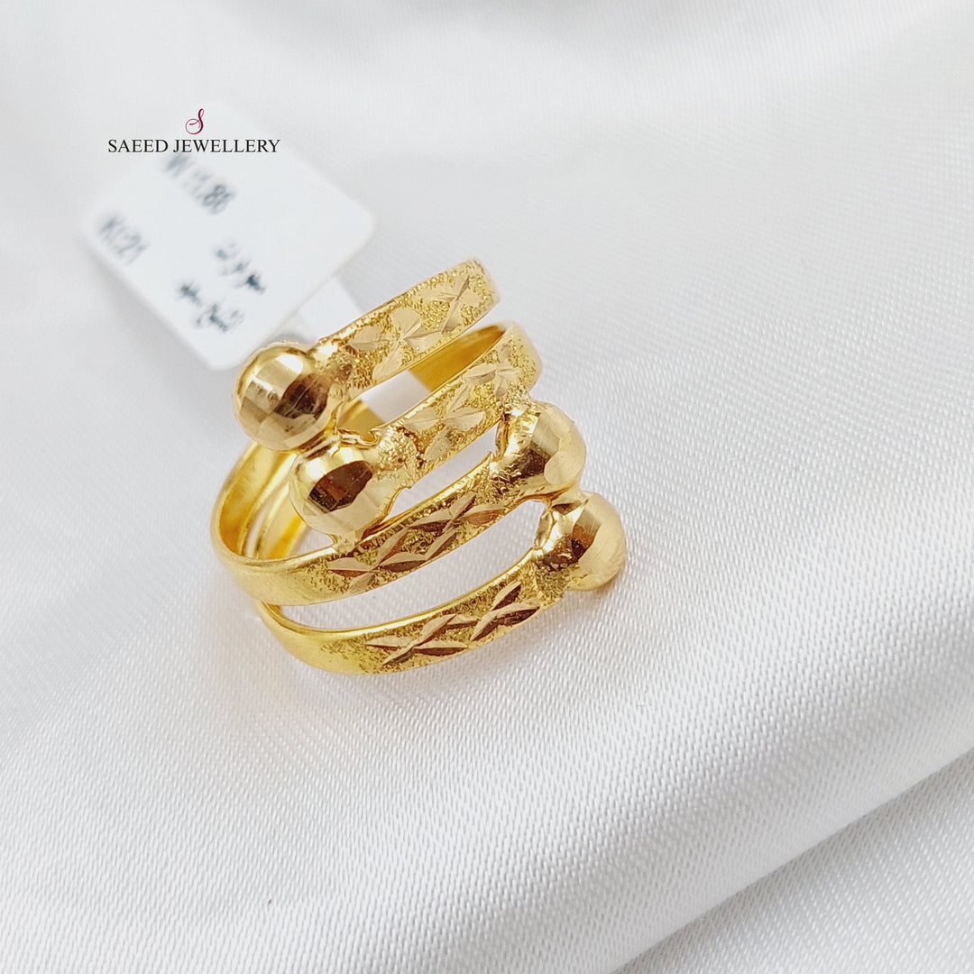 21K Gold Classic Ring by Saeed Jewelry - Image 5