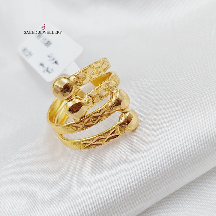 21K Gold Classic Ring by Saeed Jewelry - Image 5