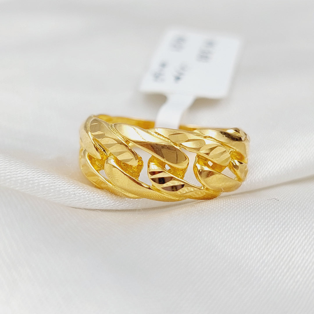 21K Gold Classic Ring by Saeed Jewelry - Image 3