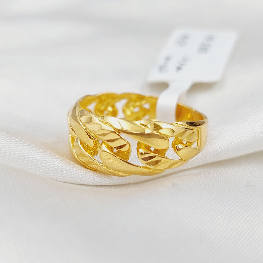 21K Gold Classic Ring by Saeed Jewelry - Image 4