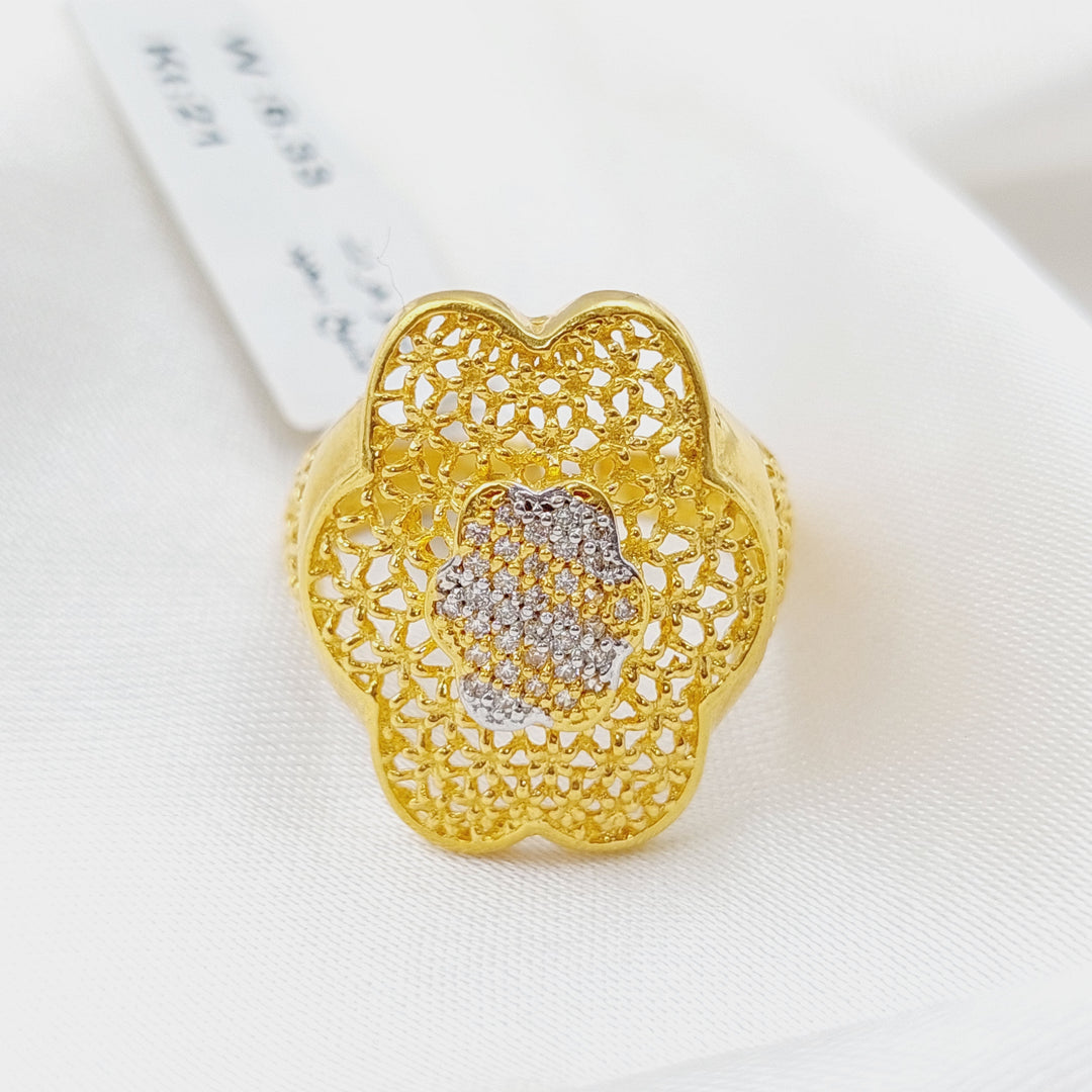 21K Gold Classic Ring by Saeed Jewelry - Image 3