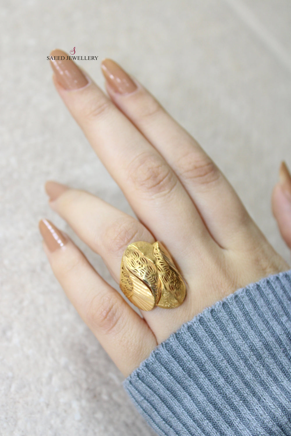 21K Gold Classic Ring by Saeed Jewelry - Image 2