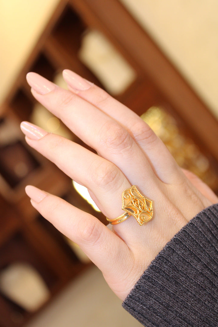 21K Gold Classic Ring by Saeed Jewelry - Image 2