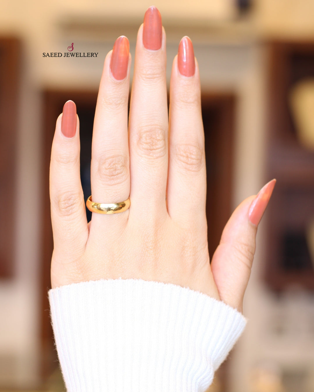 21K Gold Classic Wedding Ring by Saeed Jewelry - Image 6