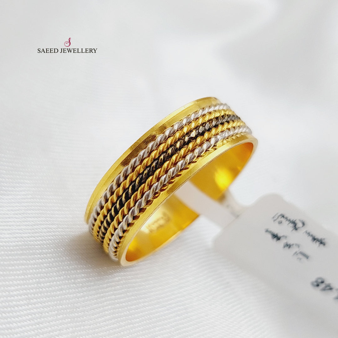 21K Gold Colored CNC Wedding Ring by Saeed Jewelry - Image 1