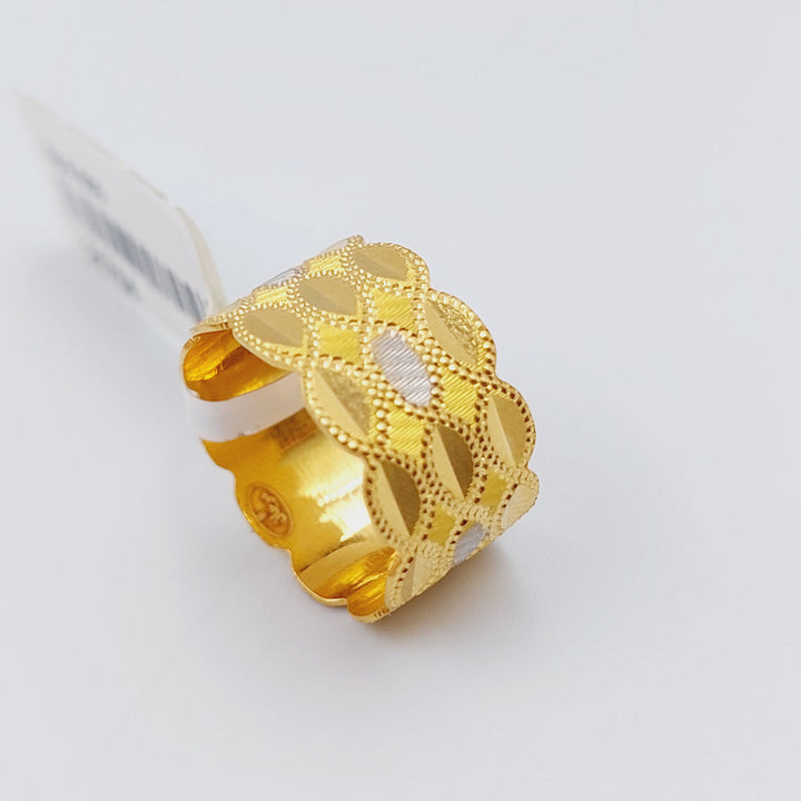 21K Gold Colored CNC Wedding Ring by Saeed Jewelry - Image 3