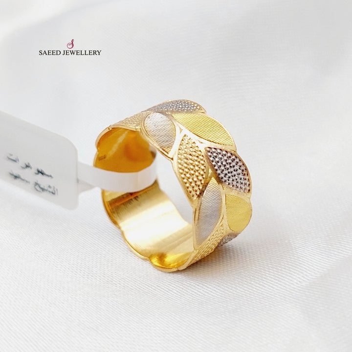 21K Gold Colored CNC Wedding Ring by Saeed Jewelry - Image 3