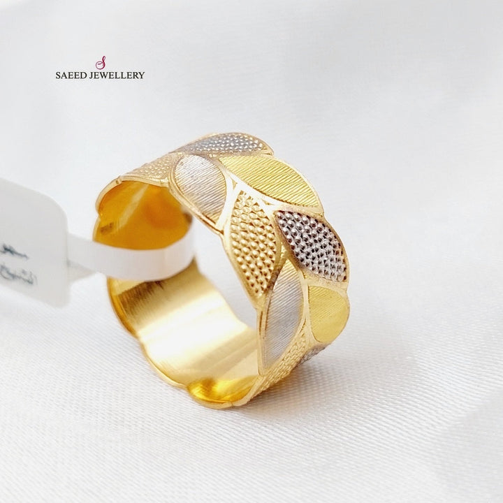 21K Gold Colored CNC Wedding Ring by Saeed Jewelry - Image 4