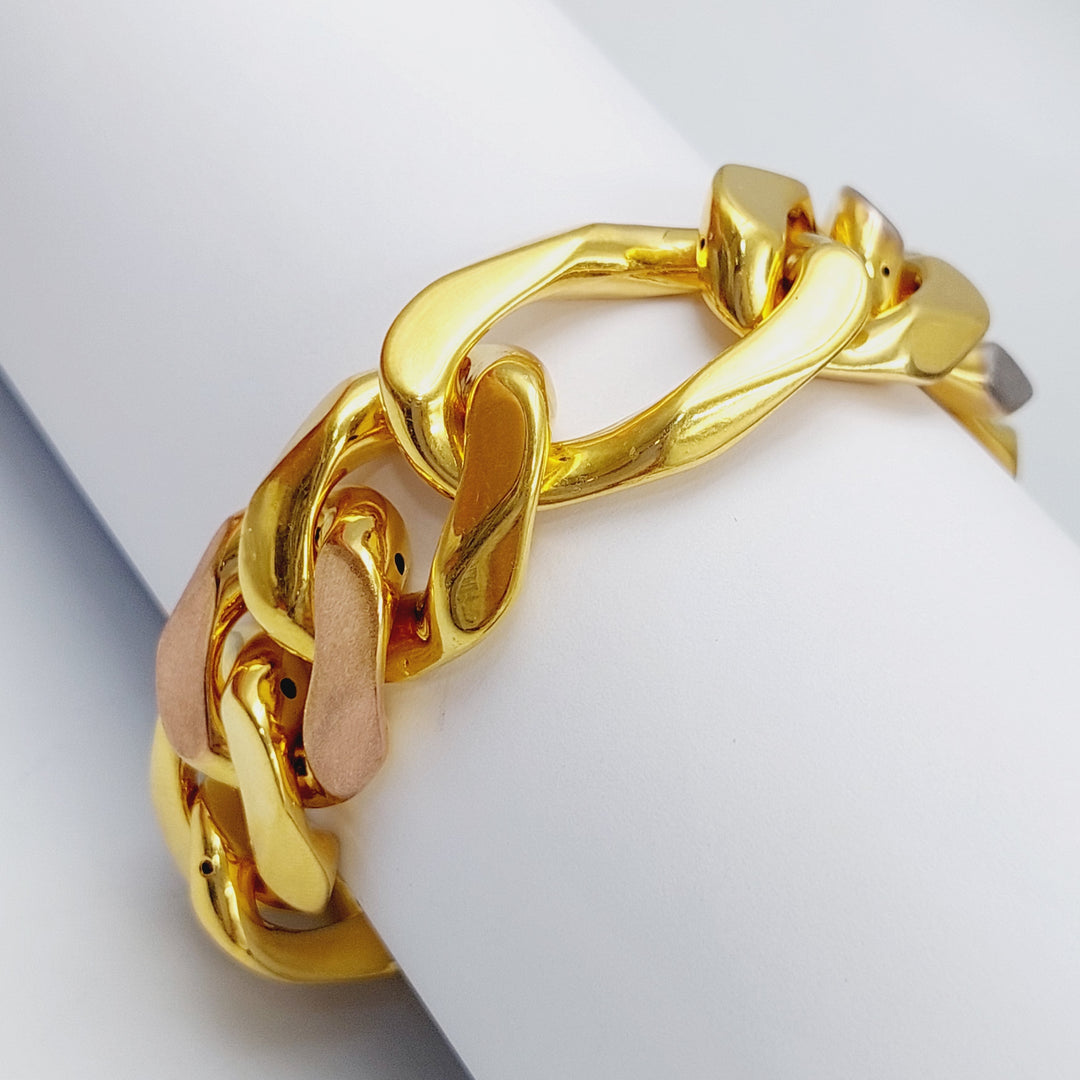 21K Gold Colored Chain Bracelet by Saeed Jewelry - Image 9