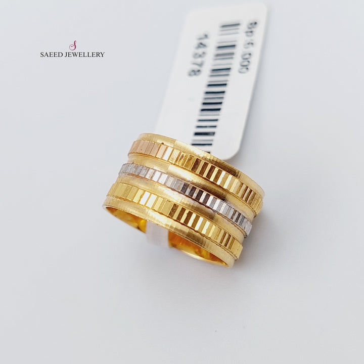 21K Gold Colored Wedding Ring by Saeed Jewelry - Image 3