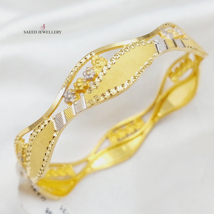 21K Gold Colorful Bangle by Saeed Jewelry - Image 3