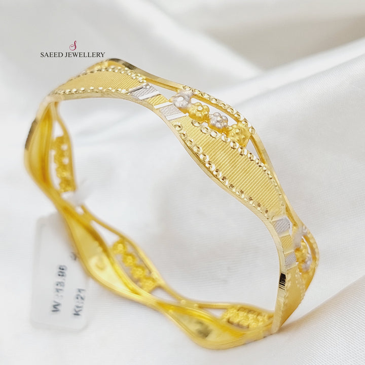 21K Gold Colorful Bangle by Saeed Jewelry - Image 5