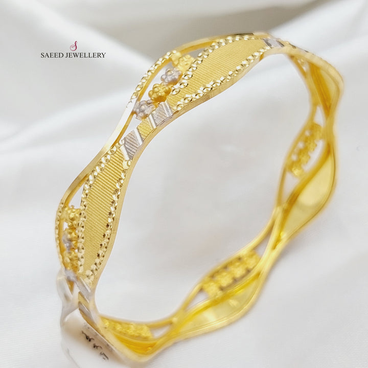 21K Gold Colorful Bangle by Saeed Jewelry - Image 1