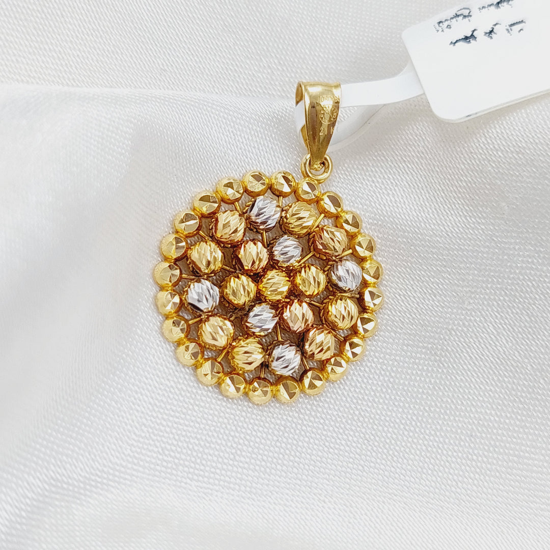 21K Gold Colorful Fancy Pendant by Saeed Jewelry - Image 2