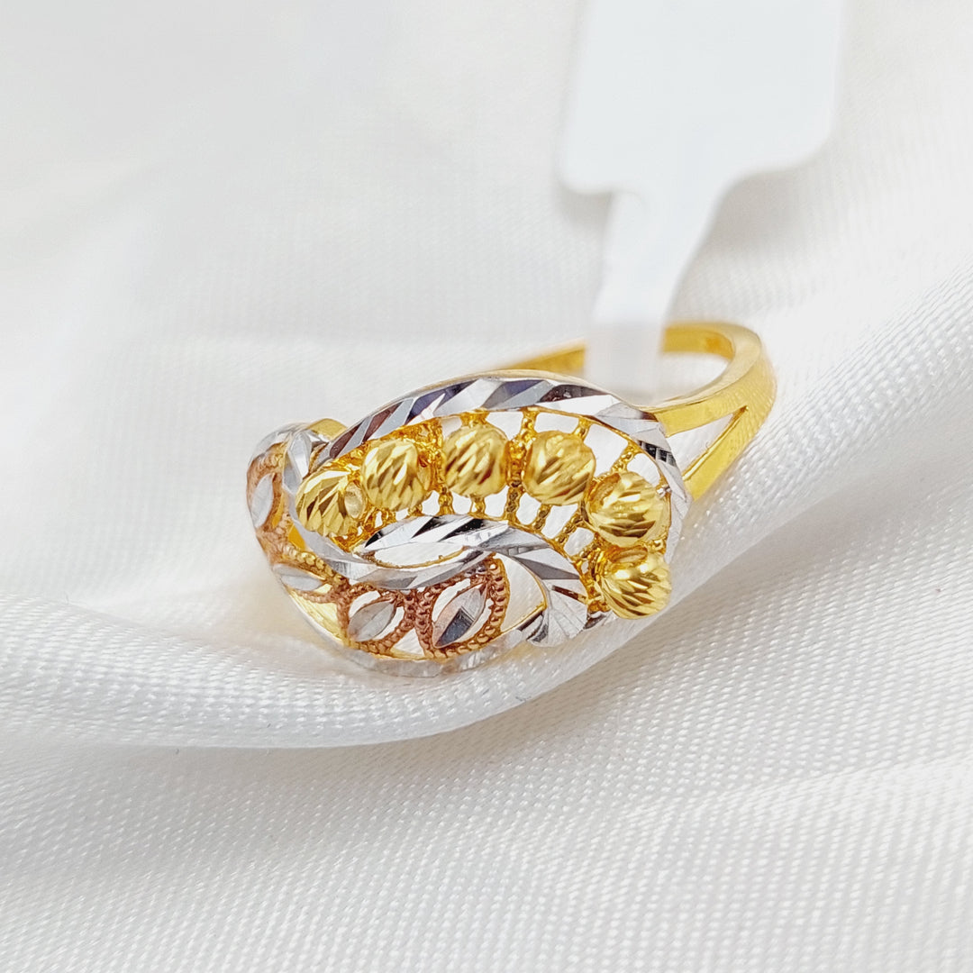 21K Gold Colorful Fancy Ring by Saeed Jewelry - Image 1