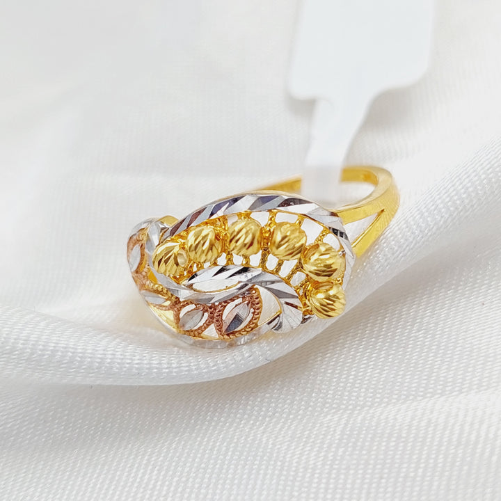 21K Gold Colorful Fancy Ring by Saeed Jewelry - Image 1