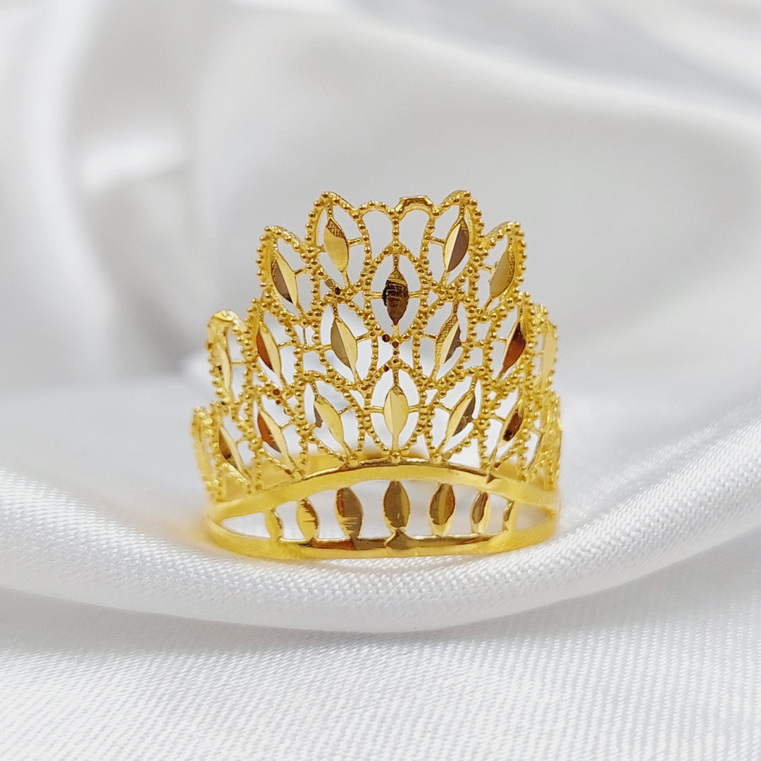 21K Gold Crown Ring by Saeed Jewelry - Image 3