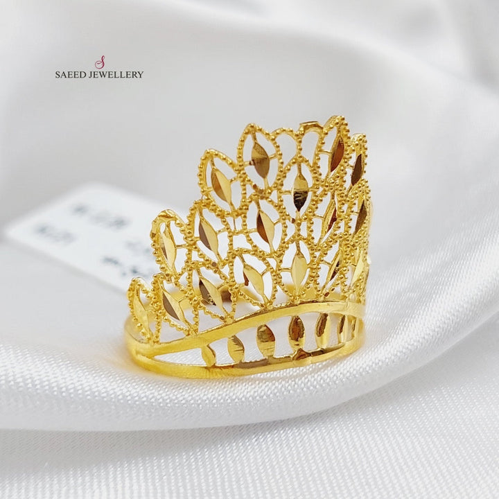 21K Gold Crown Ring by Saeed Jewelry - Image 12