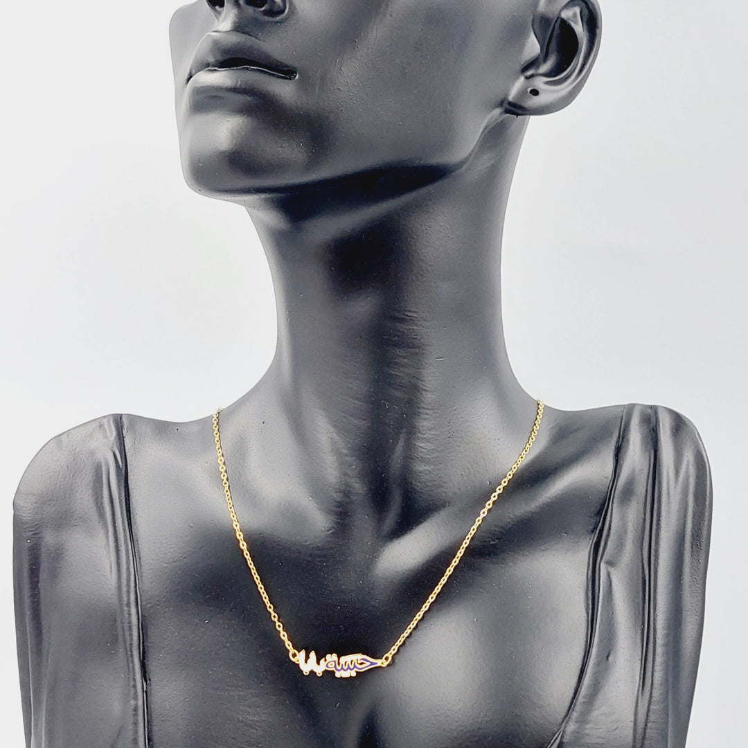 21K Gold Dad's Love Necklace by Saeed Jewelry - Image 3