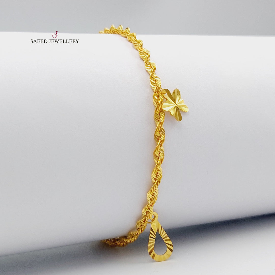 21K Gold Danadish Bracelet by Saeed Jewelry - Image 4