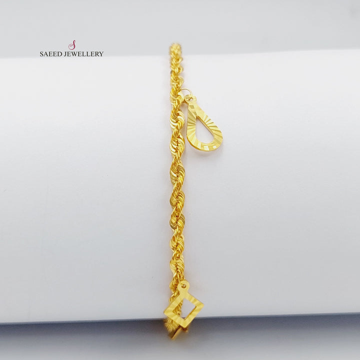 21K Gold Danadish Fancy Bracelet by Saeed Jewelry - Image 7